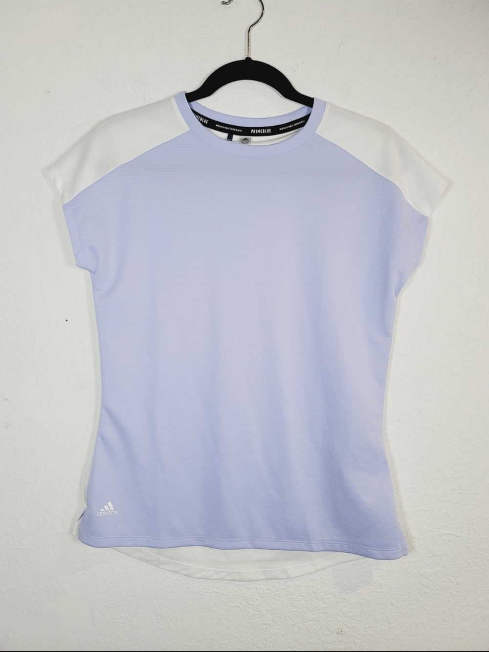 Adidas PRIMEBLUE Blue & White Performance Tee, Size Small